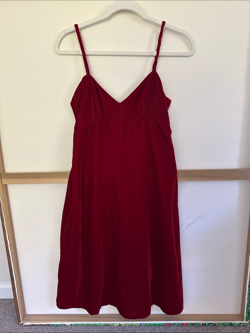 Zara Deep Red Velvet Slip Dress